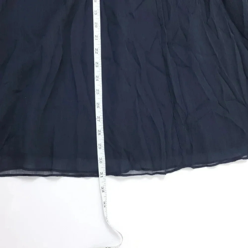J. crew Taryn Silk Chiffon Dress In Navy 8
